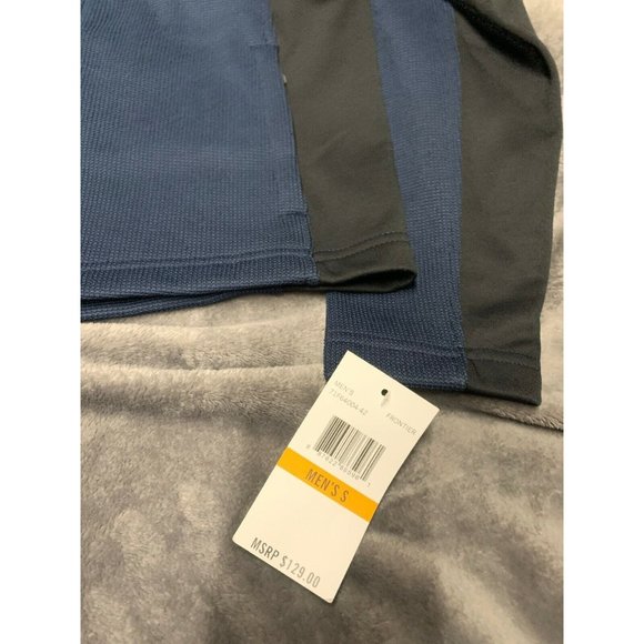 NWT NEW Spyder Men's Outbound Zip Mid Weight Jacket colorblock dark navy black - Picture 6 of 15